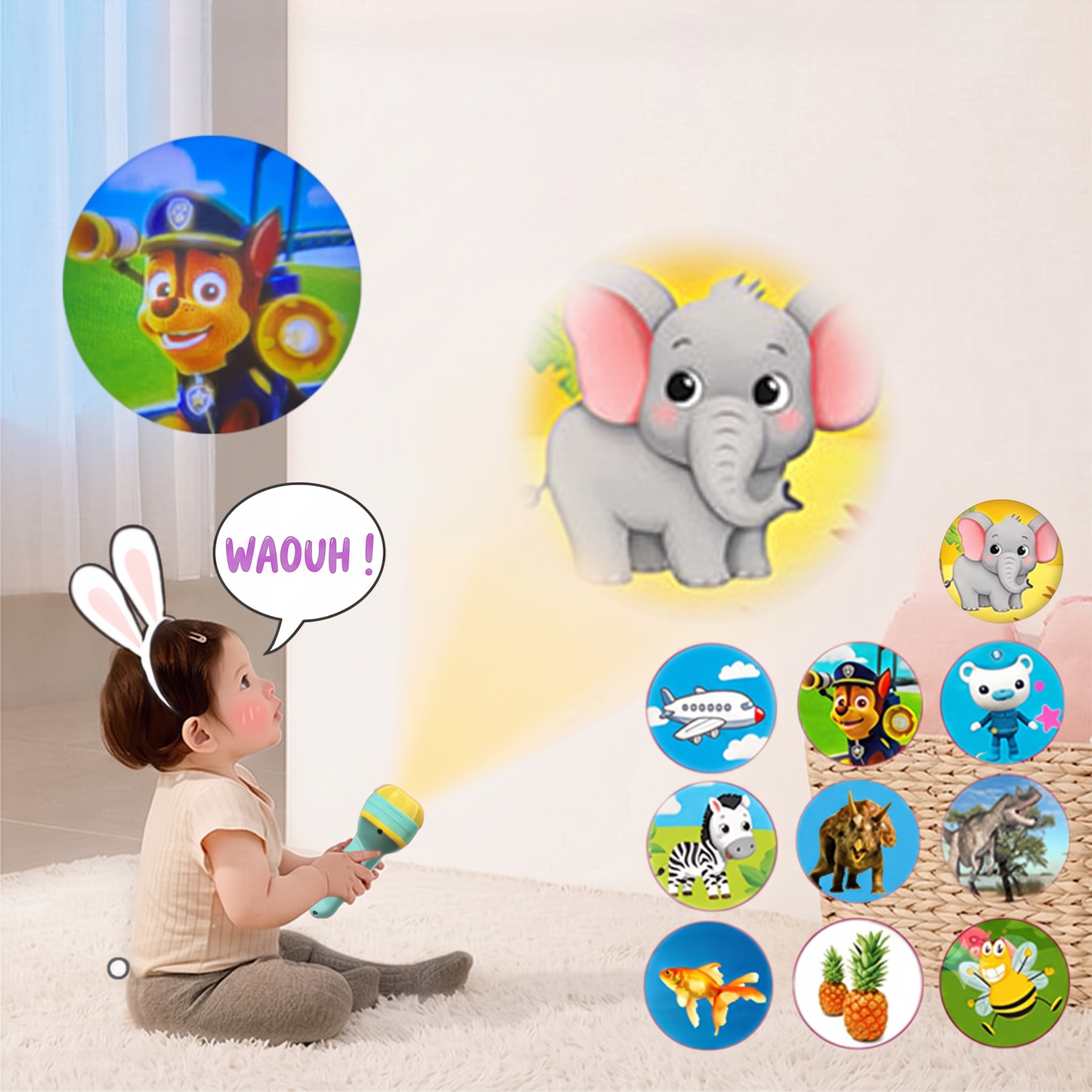 MagicProj – Projection d'images captivante pour explorer un monde animal magique
