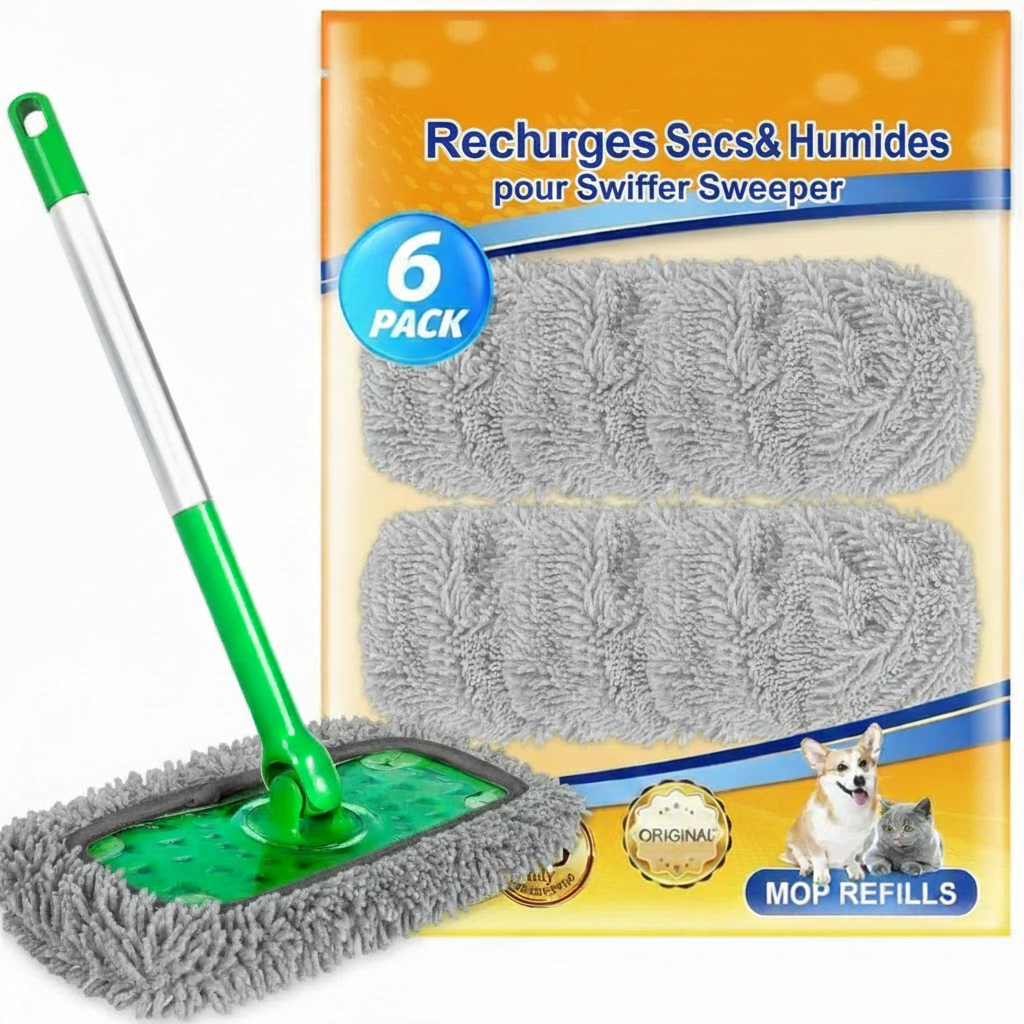 EcoMop™ – La serpillère infinie pour un sol impeccable. (4 pièces)