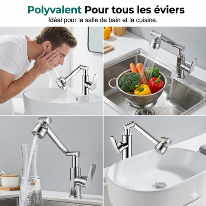 AquaPivot 1080 – L'embout de lavabo anti-éclaboussures pour une flexibilité maximale