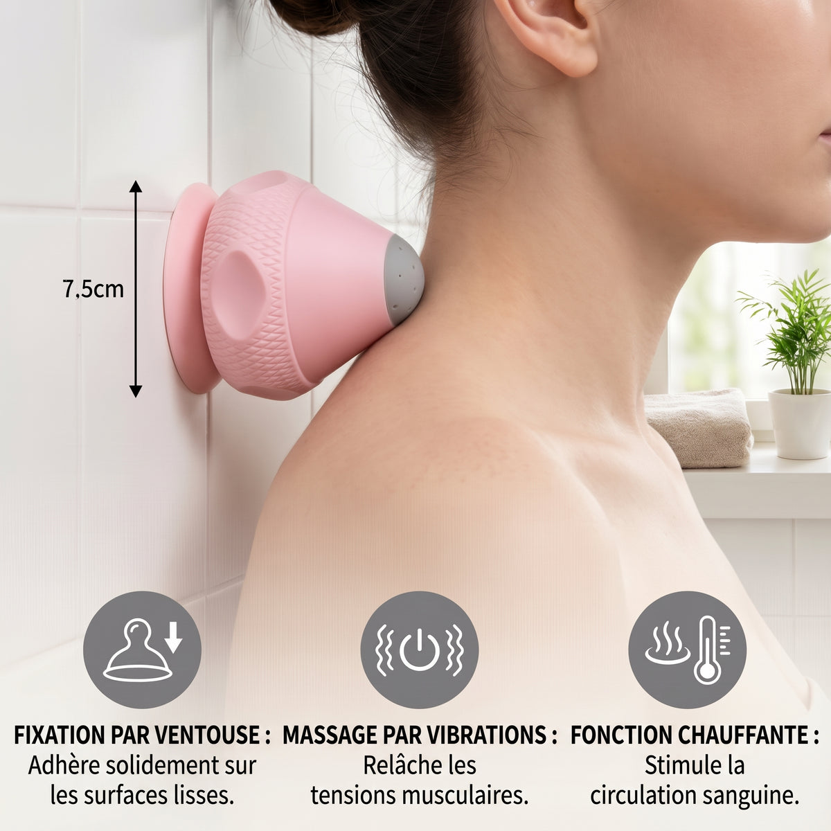 TriggerGrip – Balle d'auto-massage avec ventouse pour points de déclenchement
