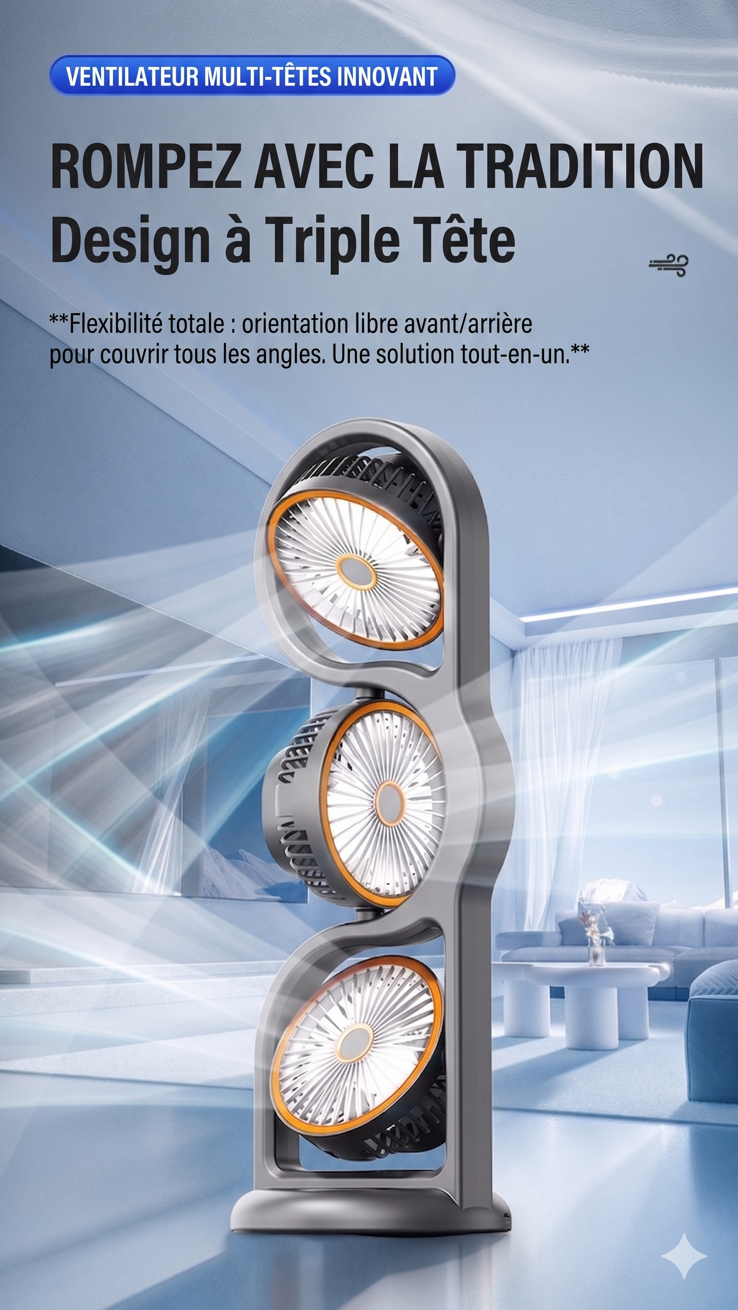 OmniFlow 360 – Le circulateur d'air indépendant multi-directions