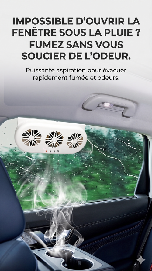AutoPur – L'extracteur d'air silencieux à 3 turbines pour éliminer la chaleur extrême et les odeurs tenaces