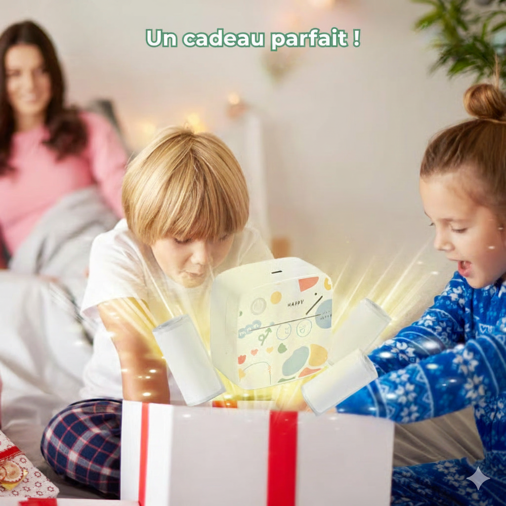 PocketiPrint™ – Impression thermique HD instantanée et sans encre Plus 3 rouleaux d'autocollants colorés