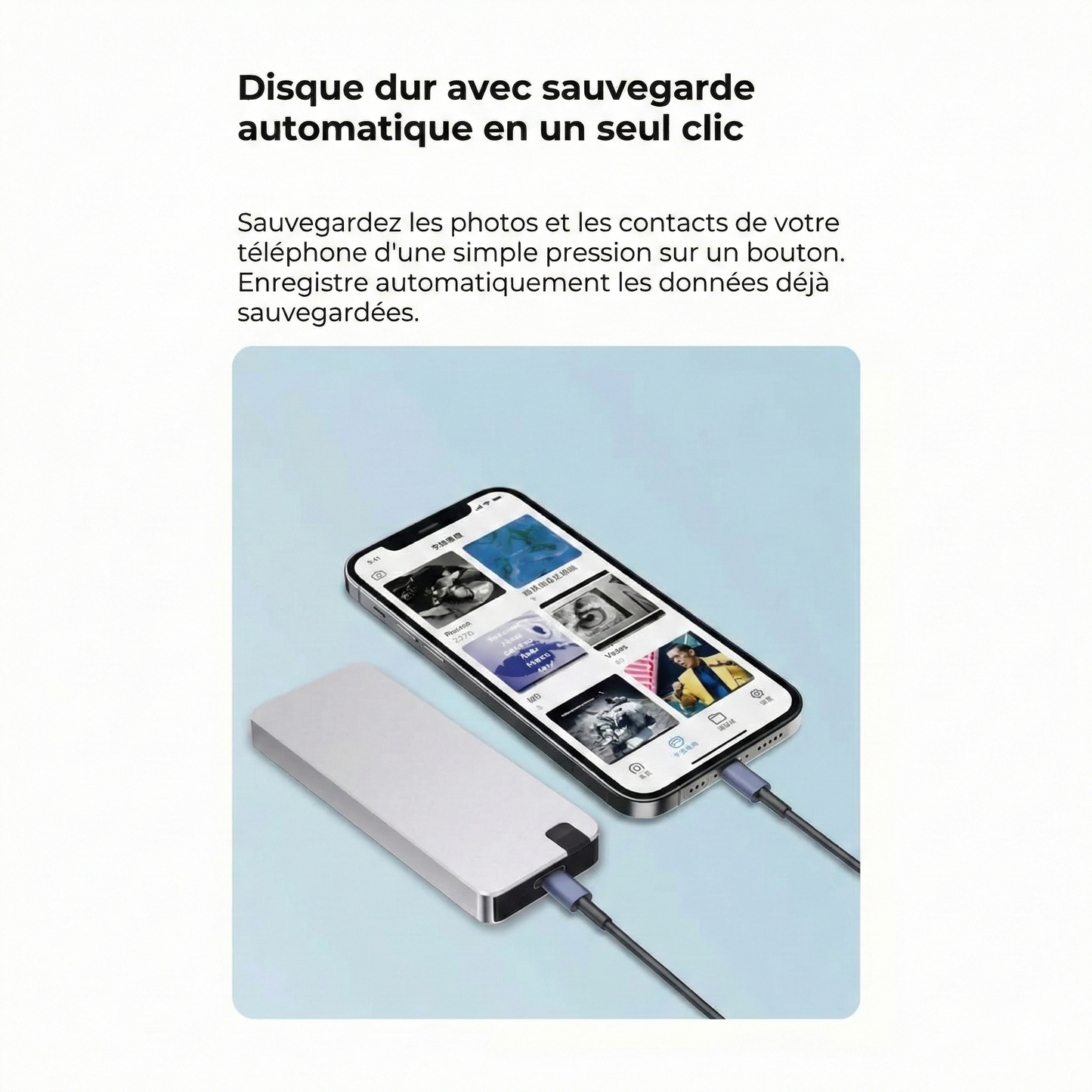 TurboStorage™ – Disque Dur Externe SSD Portable Ultra-Mini (Mise à jour 500 Go)