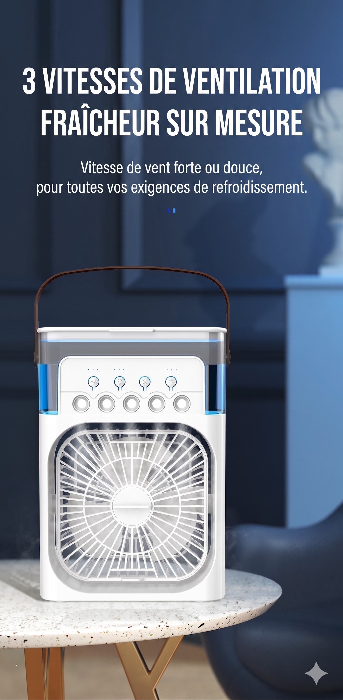 MistBreeze Pro – Le ventilateur humidificateur à brume glacée