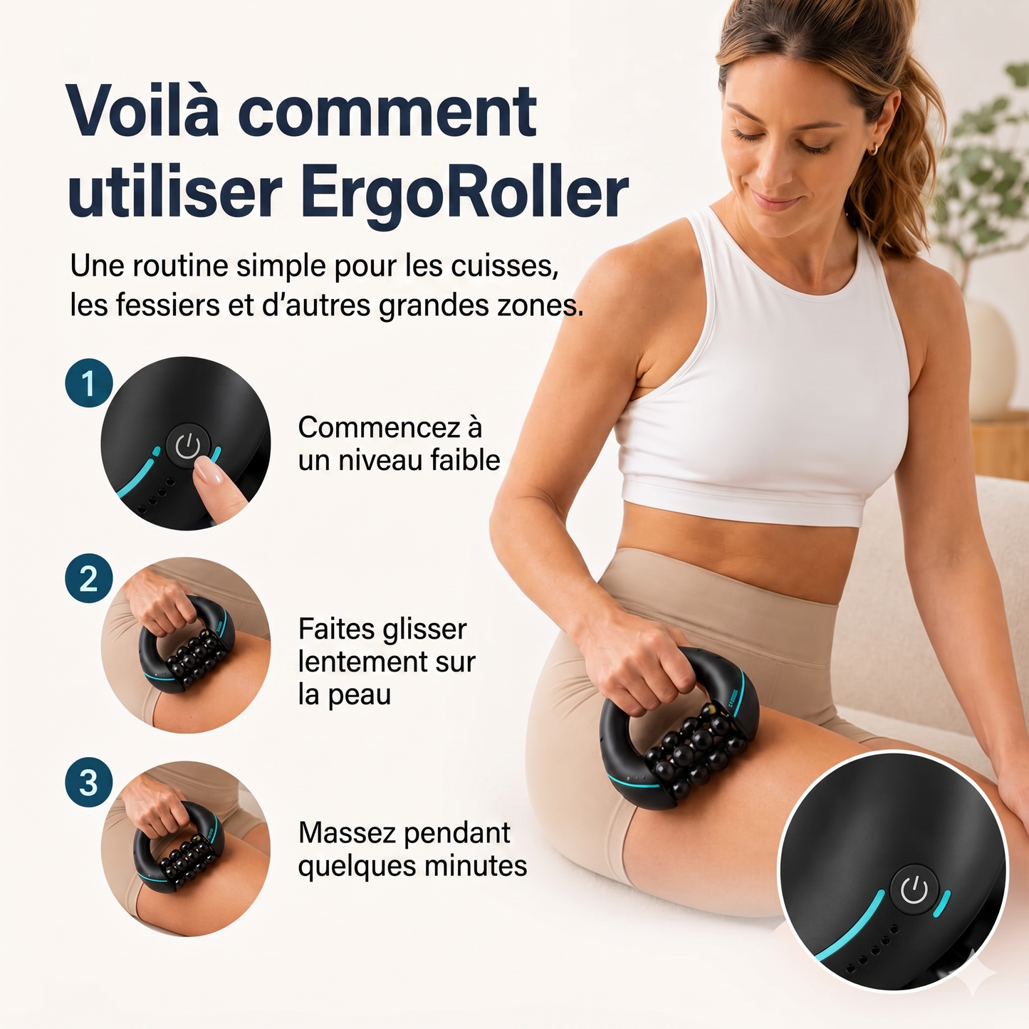 CelluRoll – Le rouleau de massage électrique anti-cellulite et musculaire