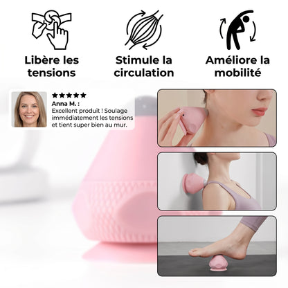 TriggerGrip – Balle d'auto-massage avec ventouse pour points de déclenchement