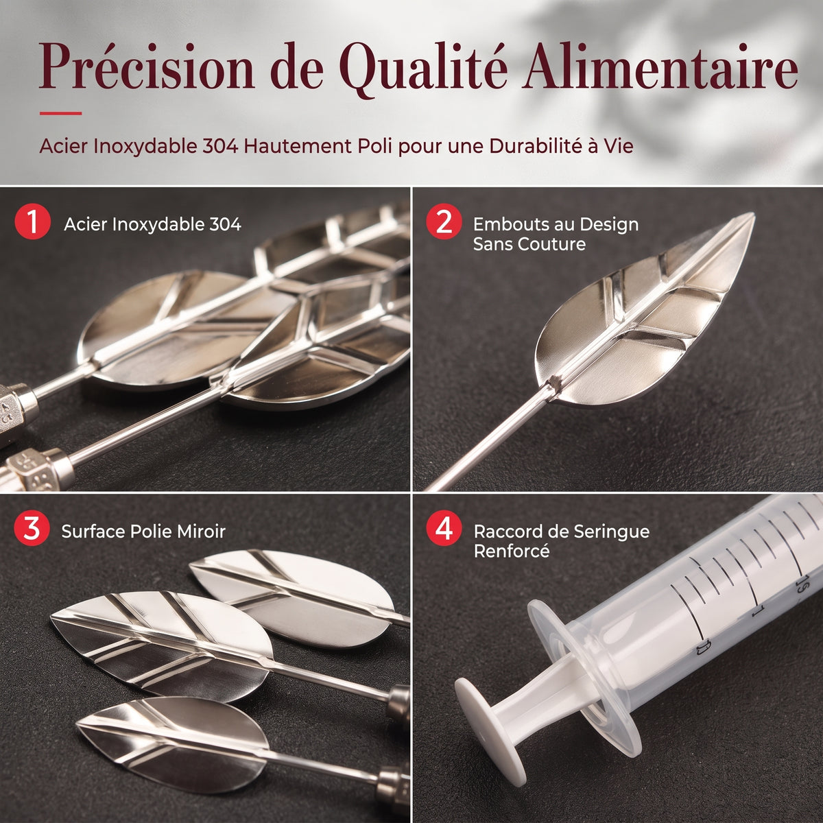 GelaBloom 3D – Embouts spéciaux pour injecter de la gélatine et créer de magnifiques motifs floraux en 3D