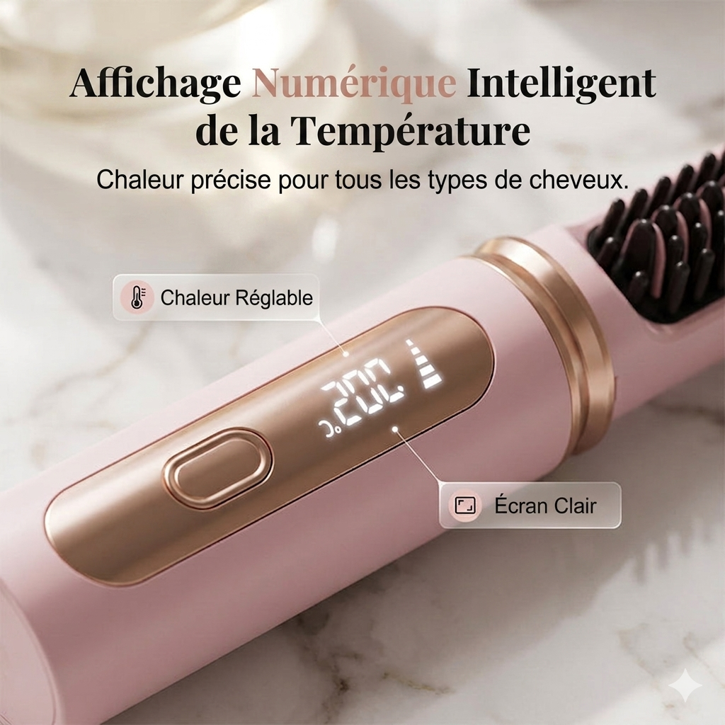 LissGo – La brosse lissante sans fil pour un coiffage nomade et professionnel en toute liberté