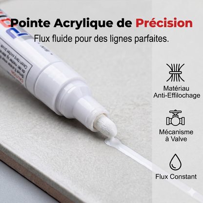 GroutRevive Pro – Le marqueur de peinture imperméable pour rénover instantanément les joints de votre carrelage