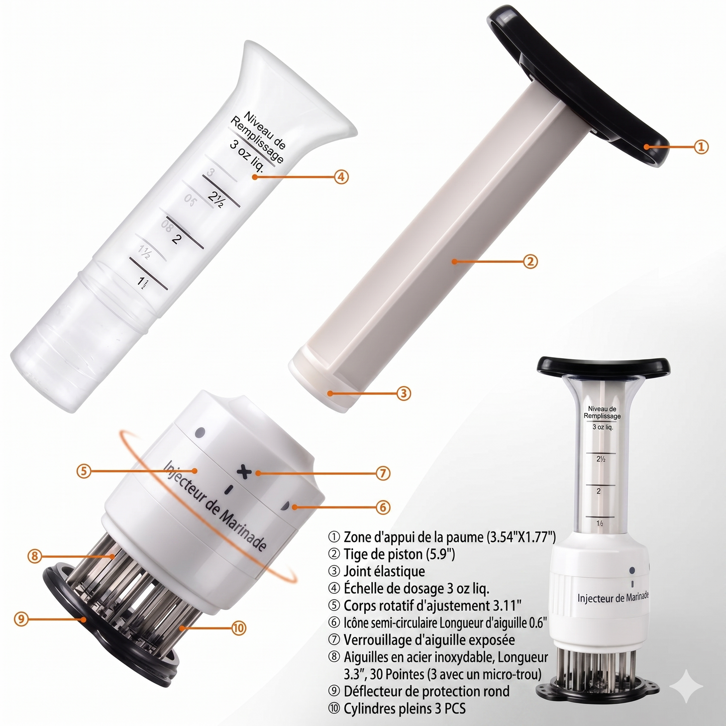 FlavorInject Pro – L'attendrisseur et injecteur de marinade pour des viandes tendres et savoureuses
