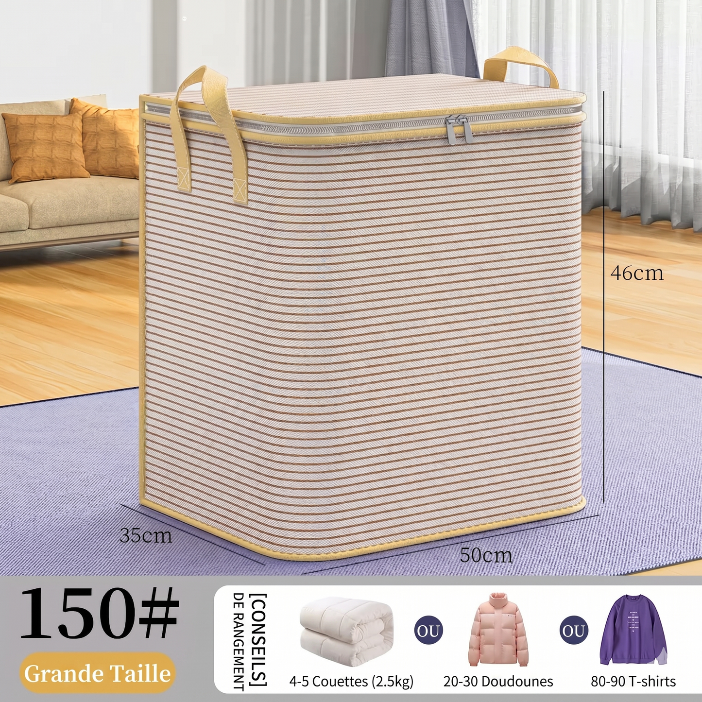 MaxiStore – Le sac de rangement très grande capacité pour une organisation optimale de votre literie et de vos vêtements