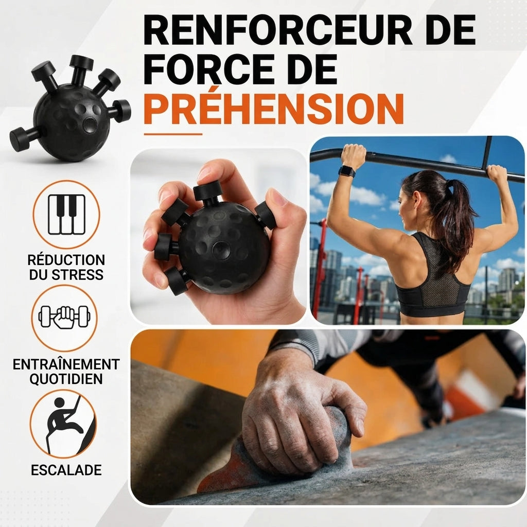 GripPower – Appareil de musculation ciblant les muscles de la main pour renforcer efficacement votre prise et le contrôle de vos doigts
