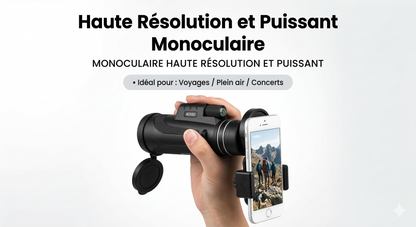 Télescope monoculaire HD avec support pour téléphone – Zoom 40x60, idéal pour l'observation des oiseaux et la chasse
