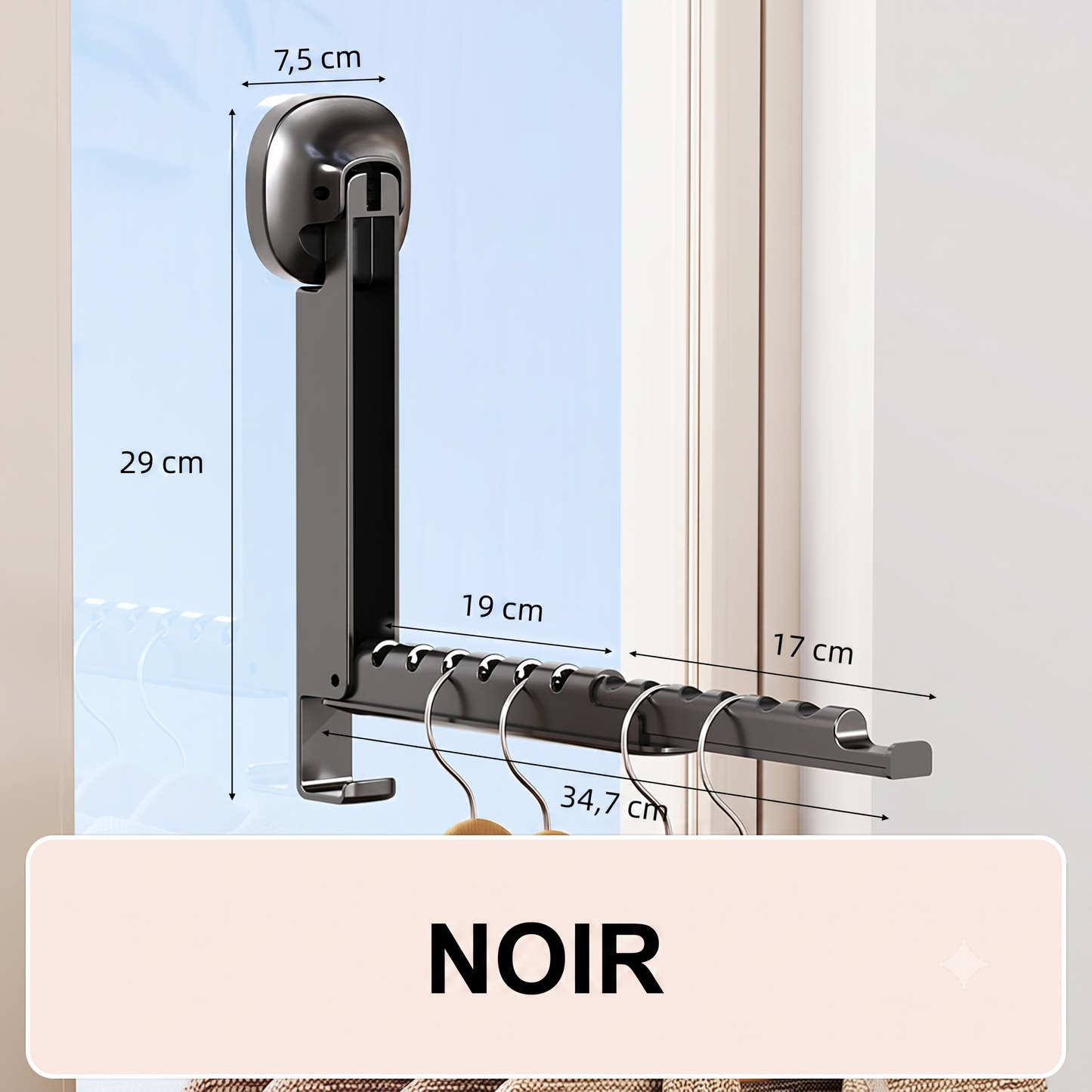 InvisiDry – Étendoir extensible invisible et pliable