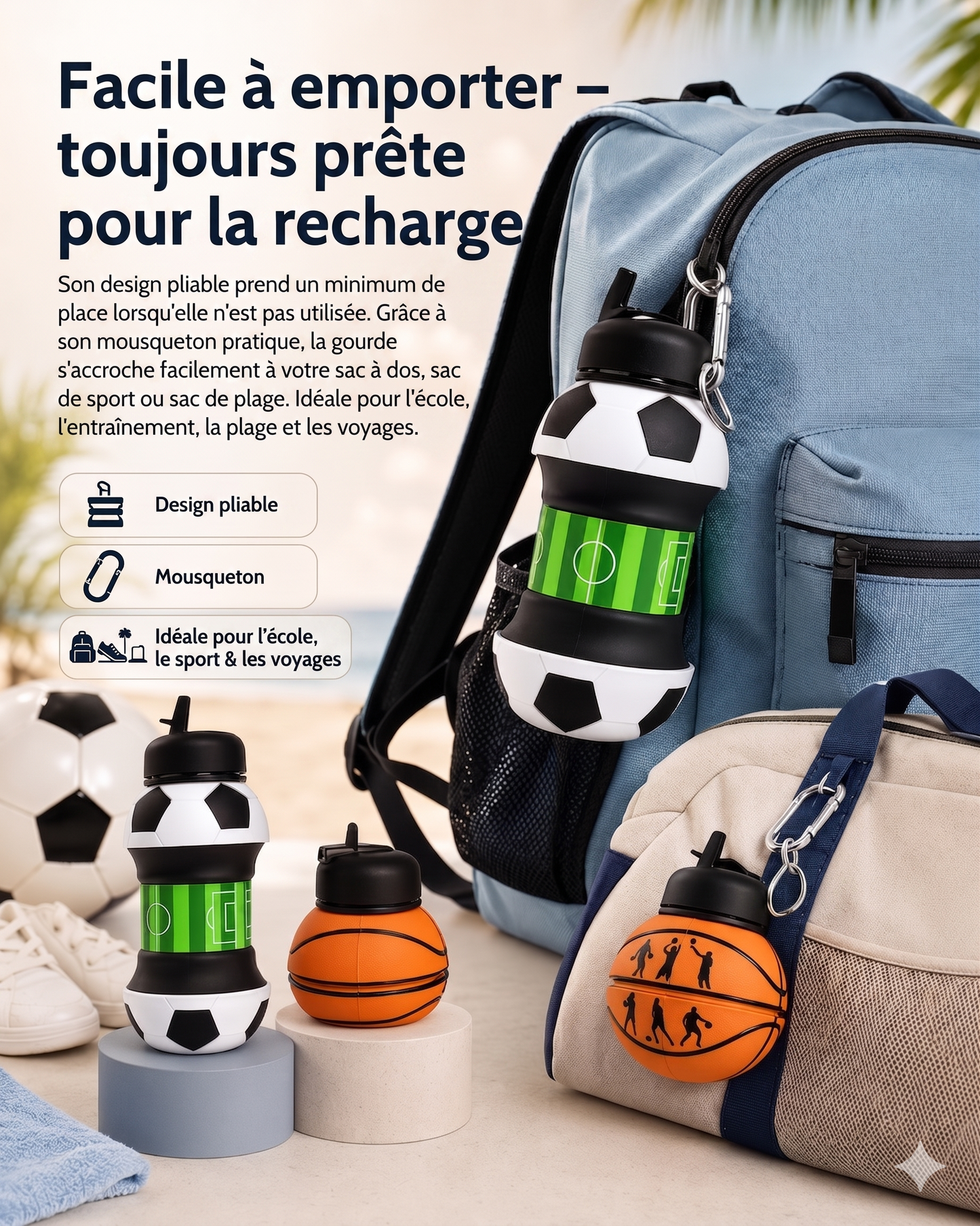 KidFlate Sport – La gourde pliable qui donne le goût de bouger