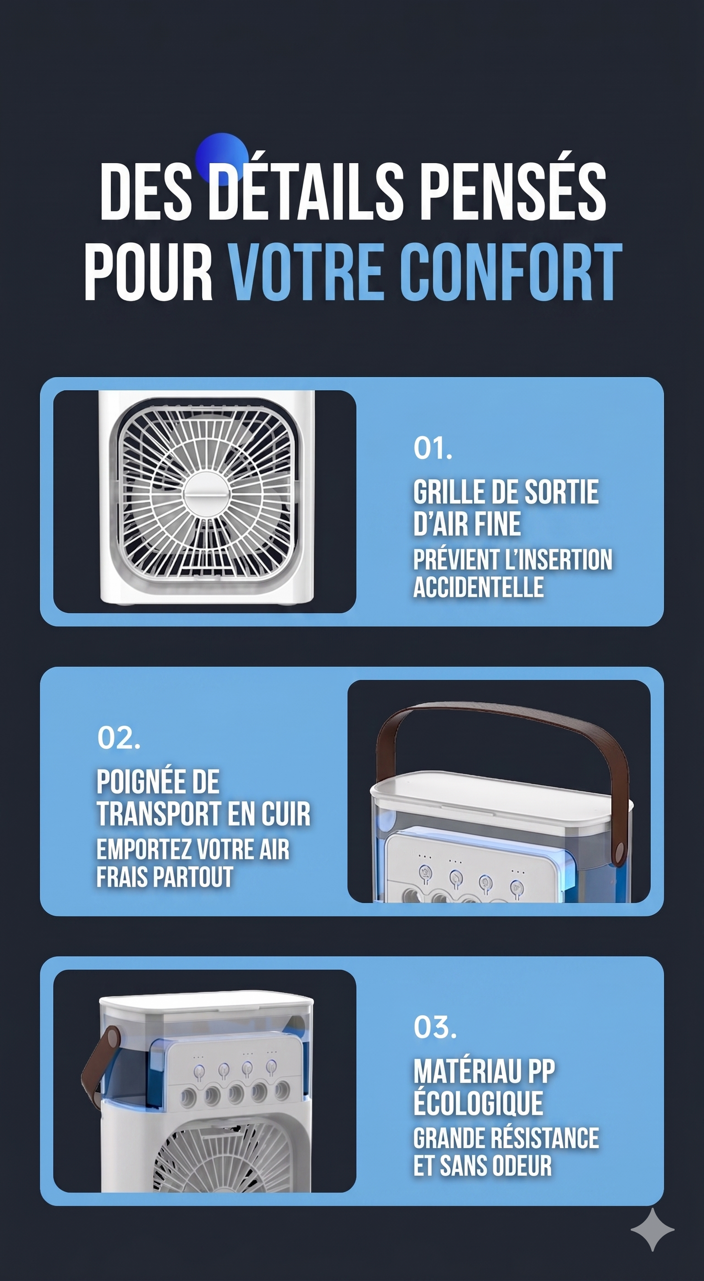 MistBreeze Pro – Le ventilateur humidificateur à brume glacée