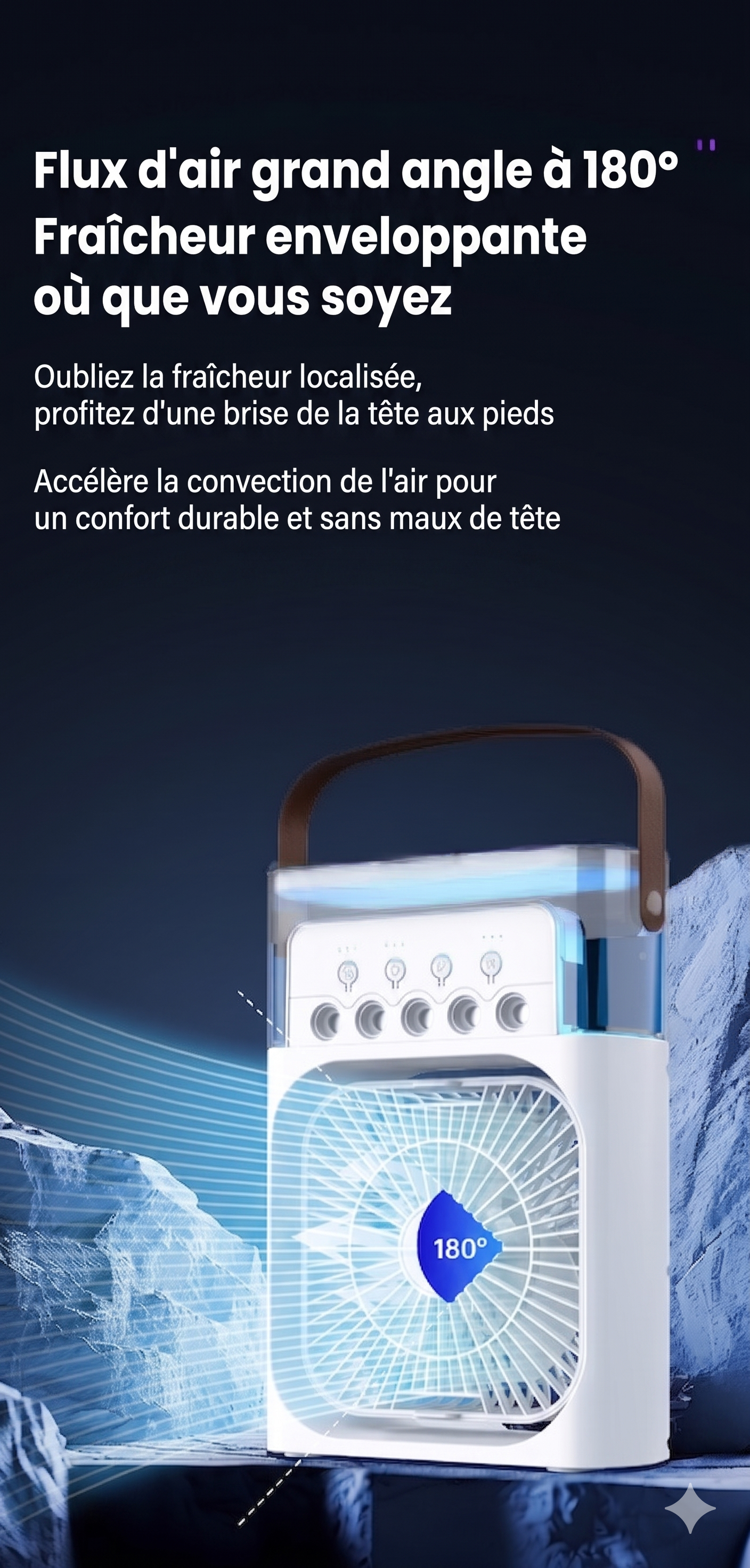 MistBreeze Pro – Le ventilateur humidificateur à brume glacée