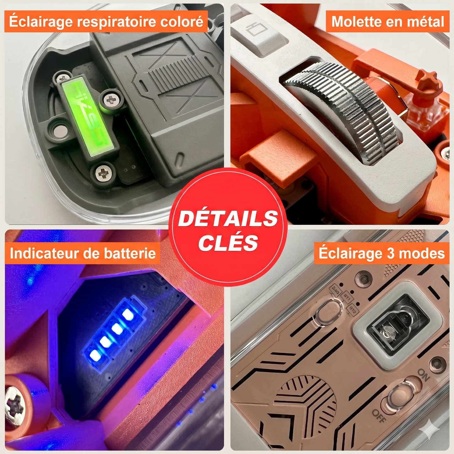 ClickMaster Pro™ – La souris mécanique silencieuse à trois modes de connexion