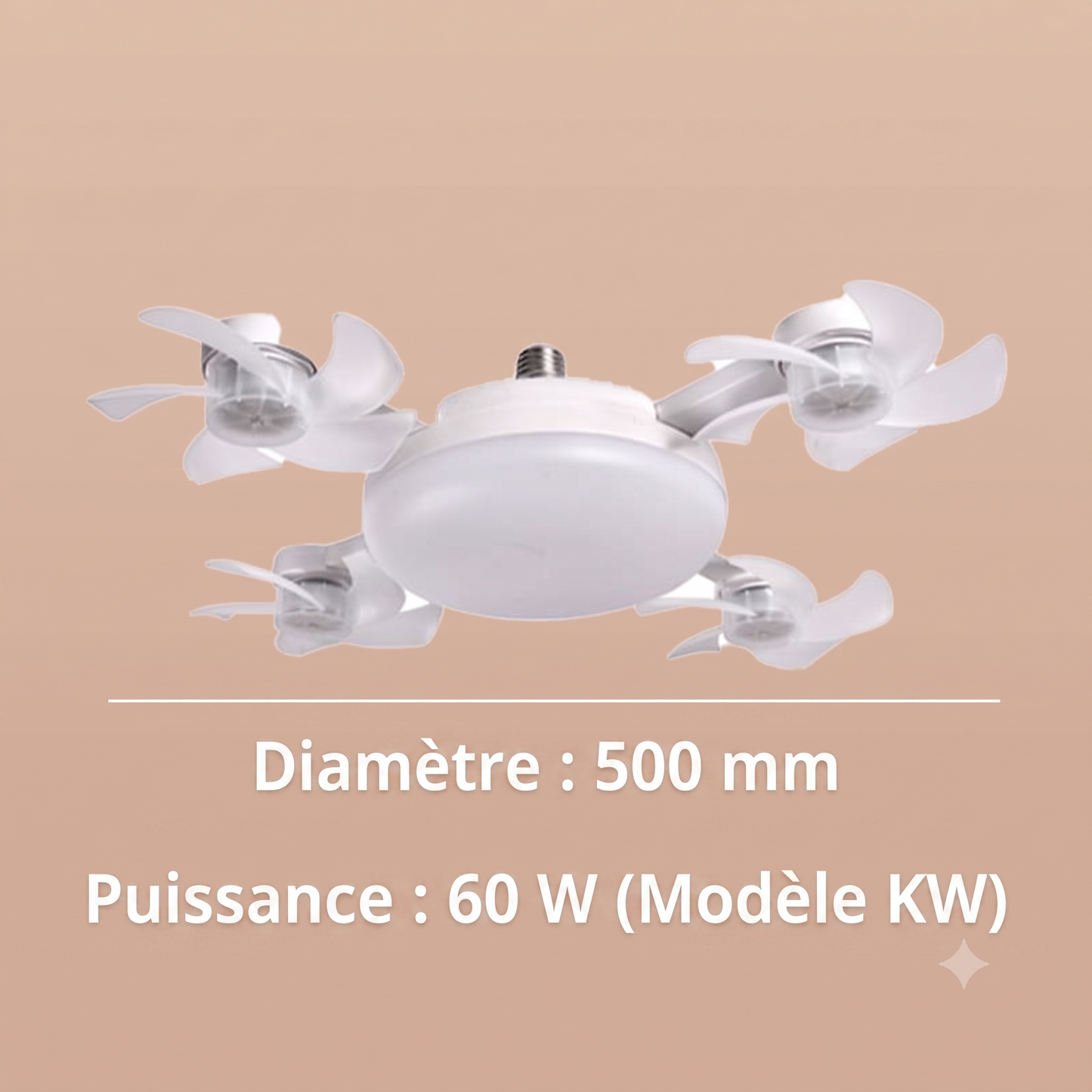 CeilingBreeze – Éclairage LED de protection avec ventilateur intégré