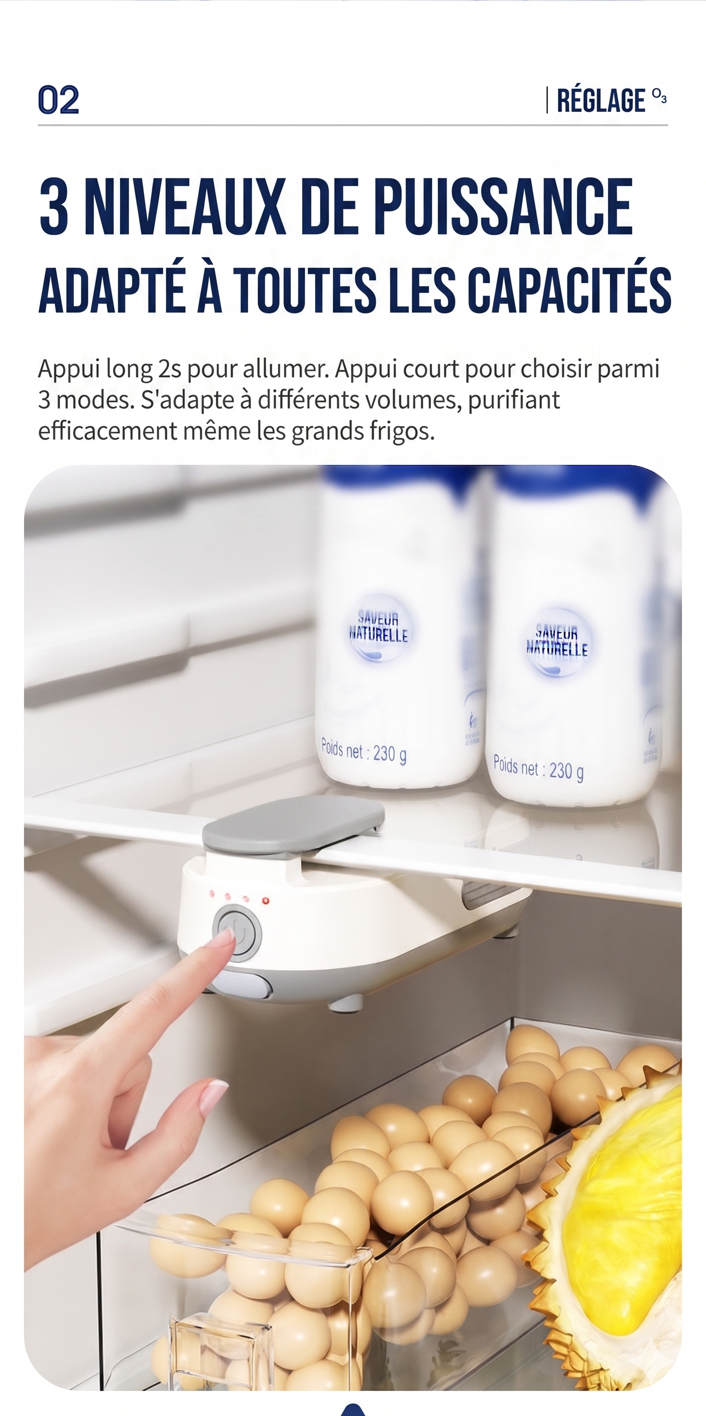 PureZon – Le purificateur à l'ozone avancé pour prolonger la fraîcheur et stériliser votre réfrigérateur