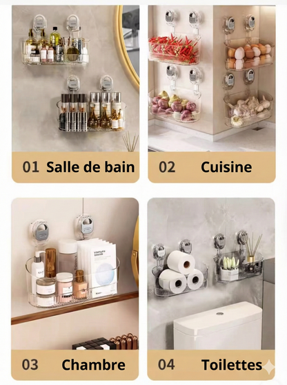 Étagère Murale™ – Sans perçage, fixation ultra-forte   （Lot de 2 pièces ）