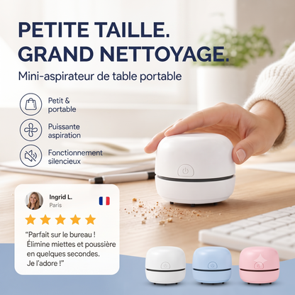 SilentPower – Aspiration puissante et silencieuse pour éliminer efficacement miettes, papier et poils
