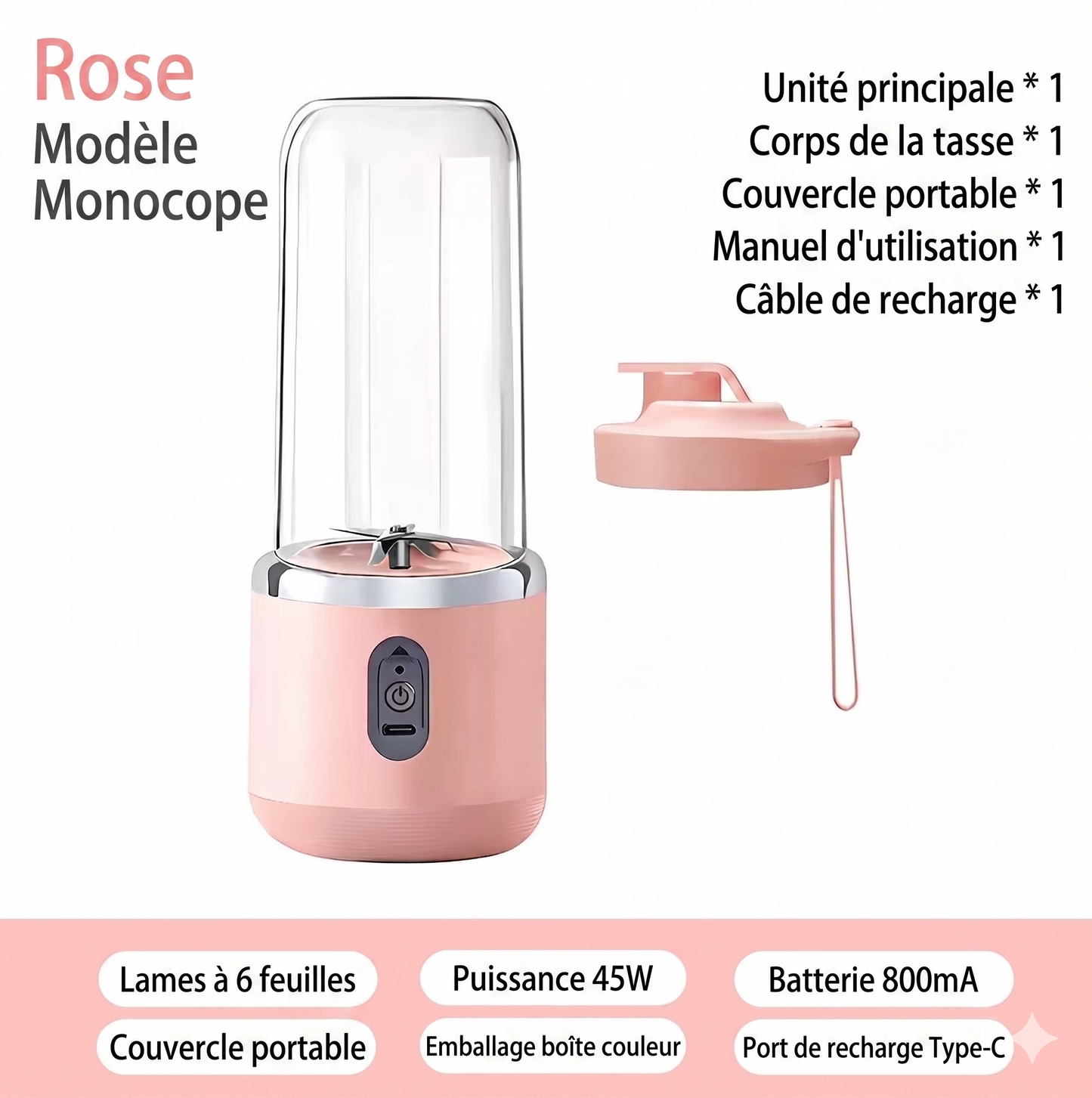 BlendGo – Le mini-mixeur portable et sans fil pour vos jus frais
