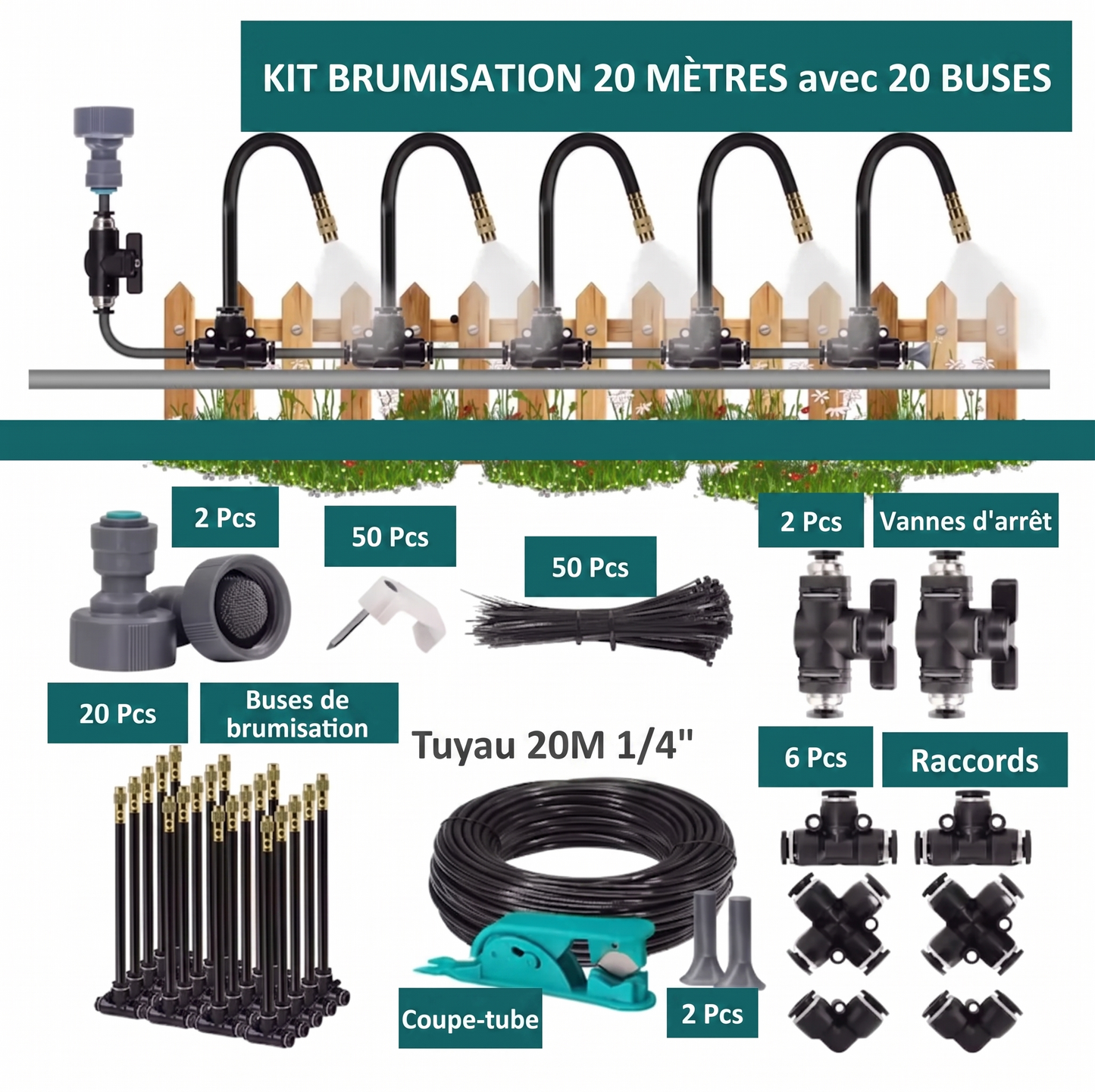 GreenFlow DIY – L'équipement d'arrosage polyvalent avec tuyau et vannes pour gagner du temps et de l'eau