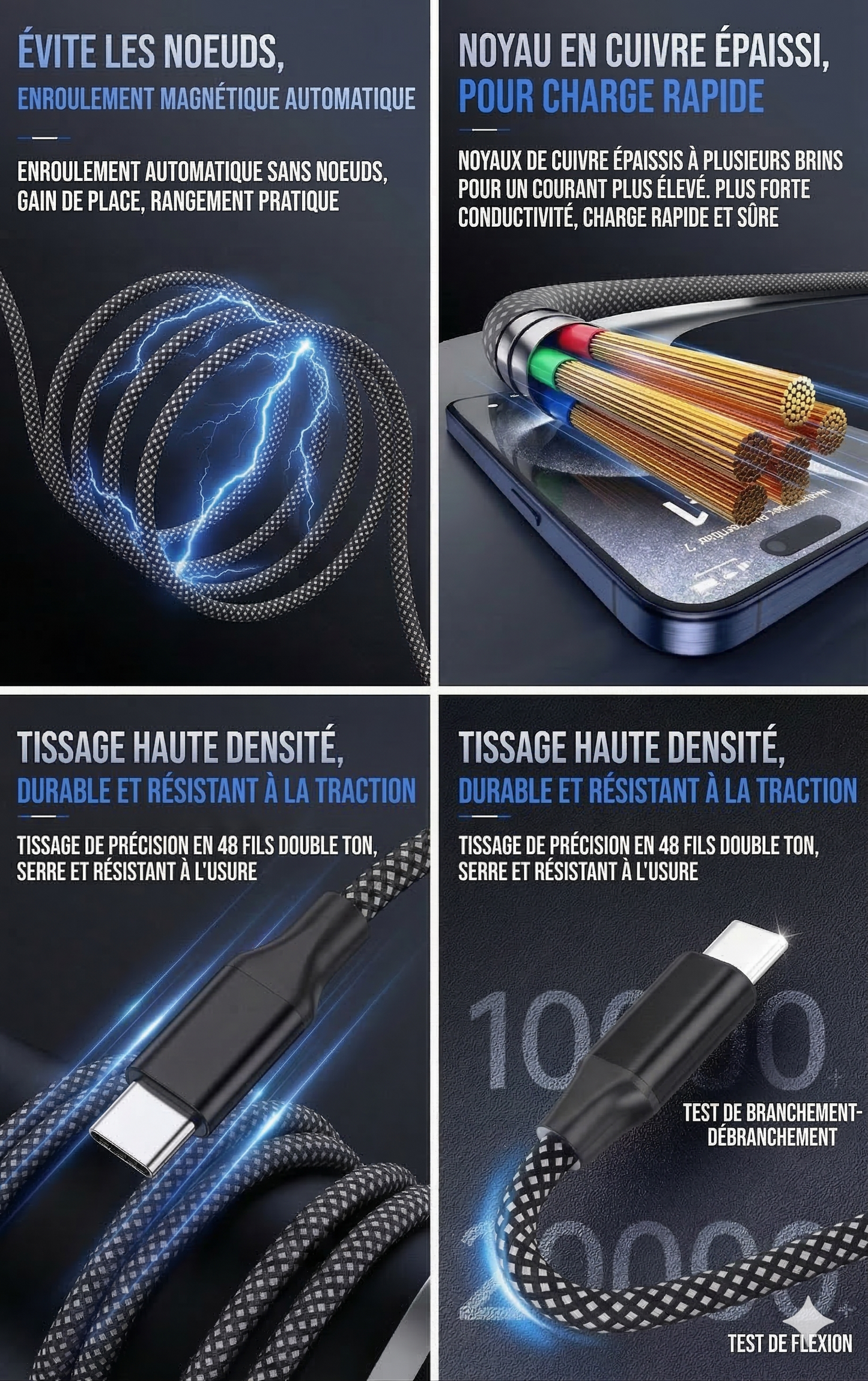 MagCord™ – Charge rapide sans nœuds pour tous vos appareils