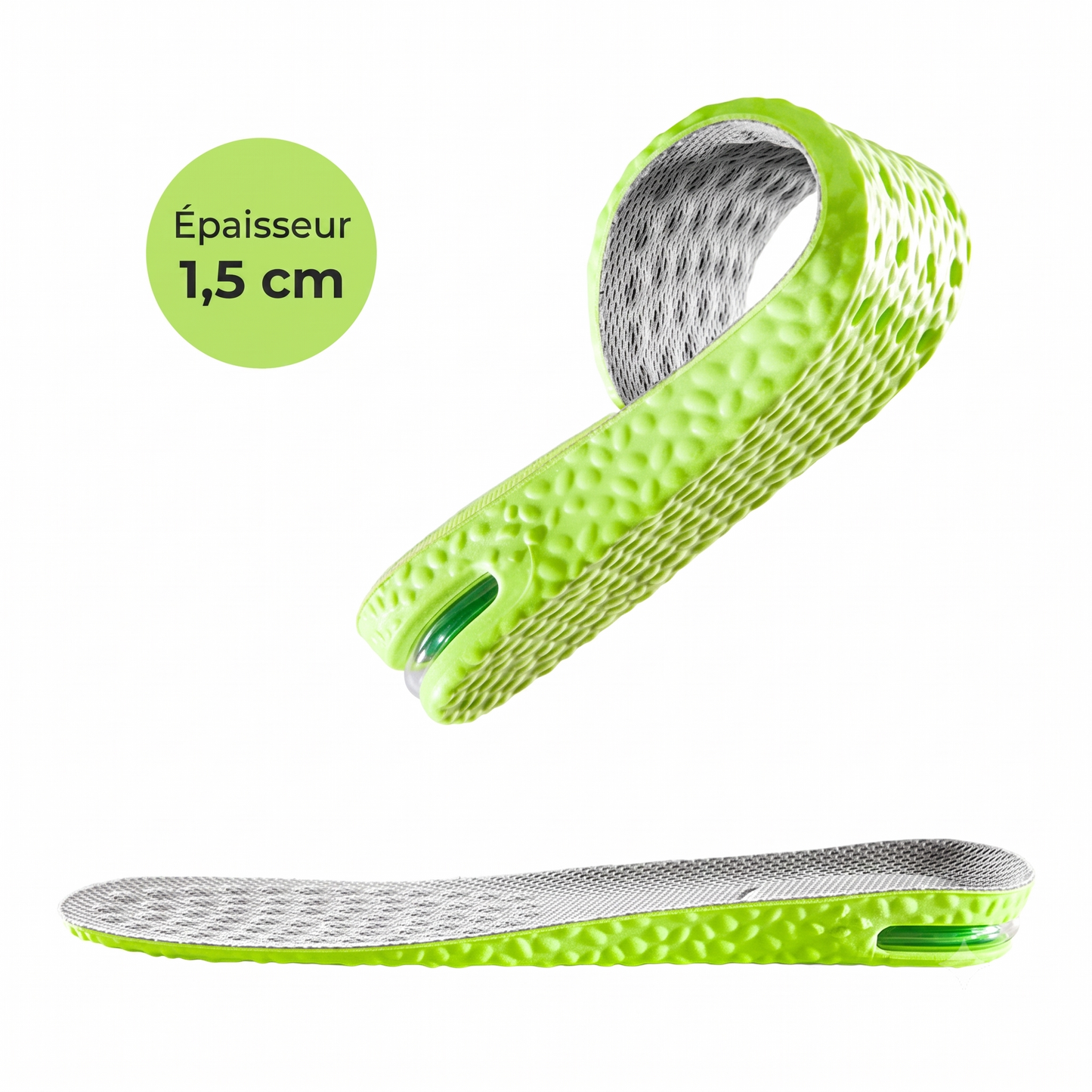 InviLift – Semelles grandissantes invisibles sur coussin d'airRespirabilité optimale et action désodorisante naturelle