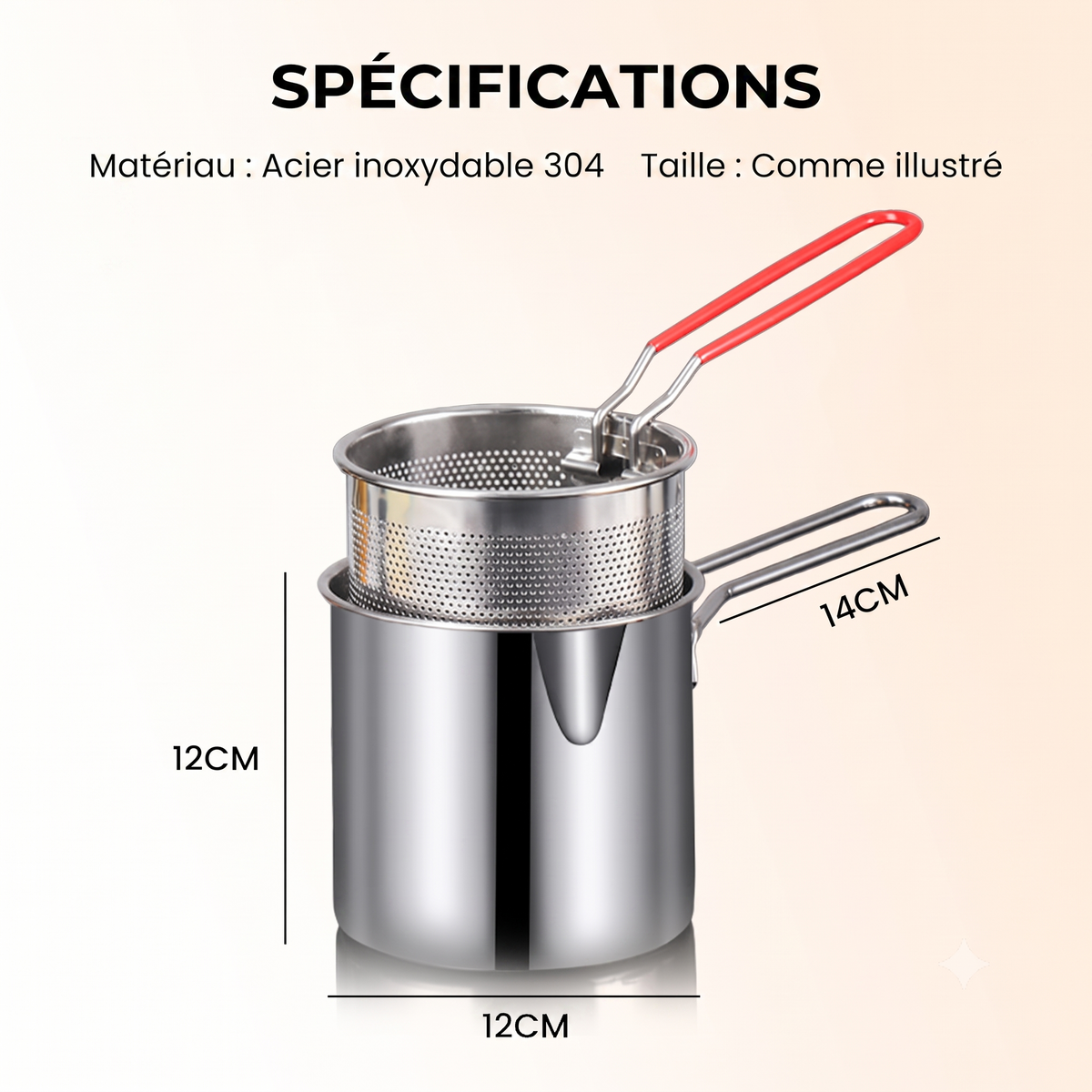 CrispyFry Mini – La friteuse compacte en acier inox économe en huile