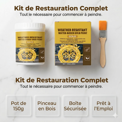 GoldShield Pro – La peinture dorée éclatante et résistante aux intempéries pour toutes vos surfaces