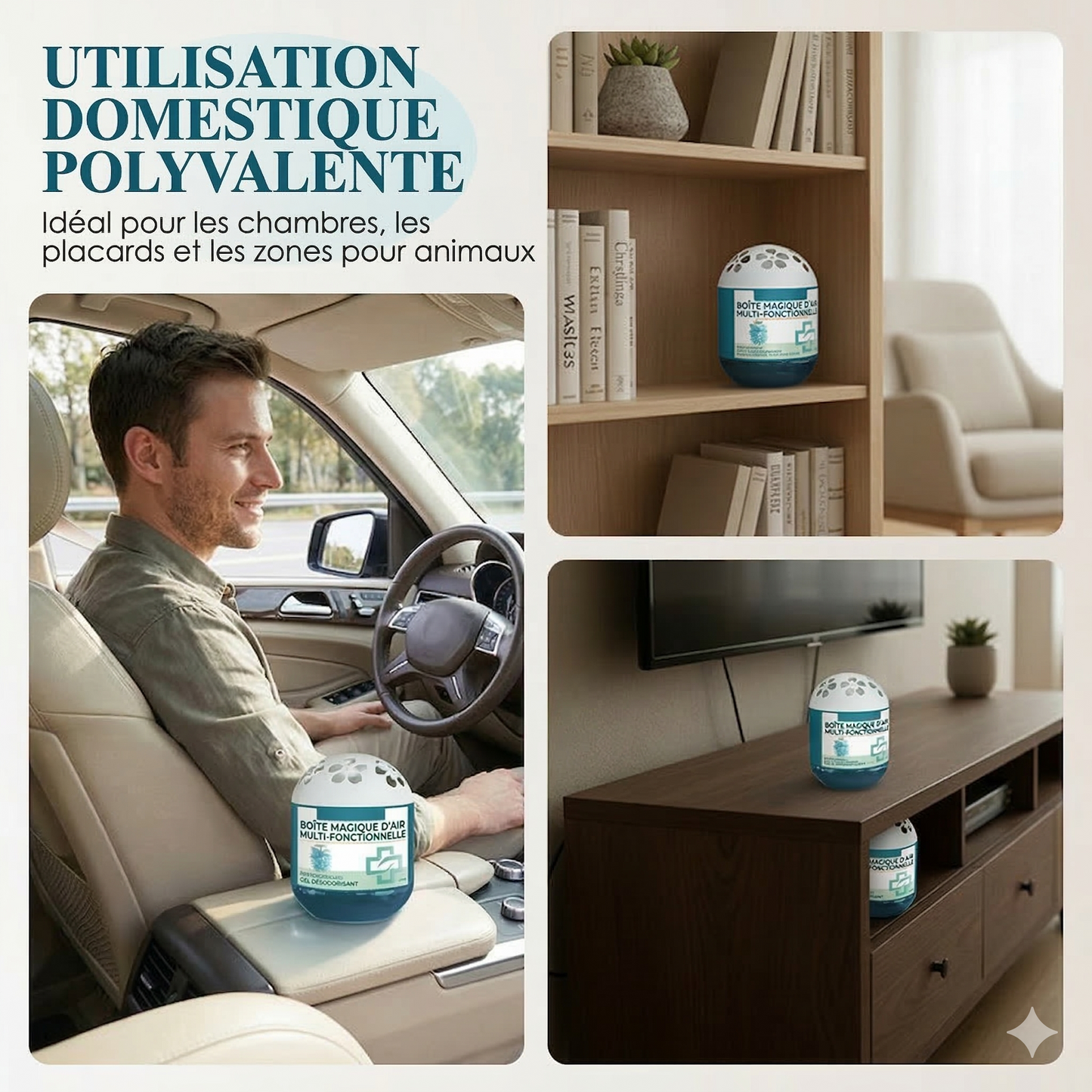 PurifiBox™ –  Formule végétale sûre qui purifie l'air Collecte passive de la poussière sans électricité