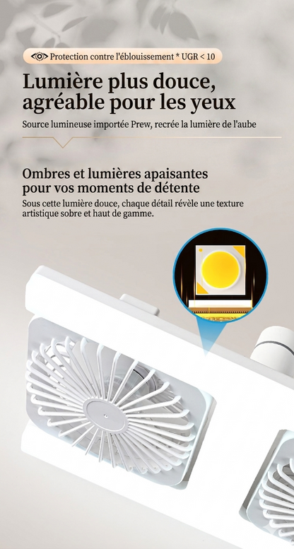 LumiAi – Le design 2-en-1 moderne pour allier éclairage LED et ventilation rafraîchissante