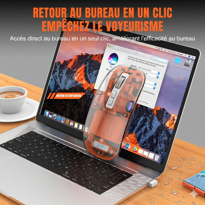 ClickMaster Pro™ – La souris mécanique silencieuse à trois modes de connexion