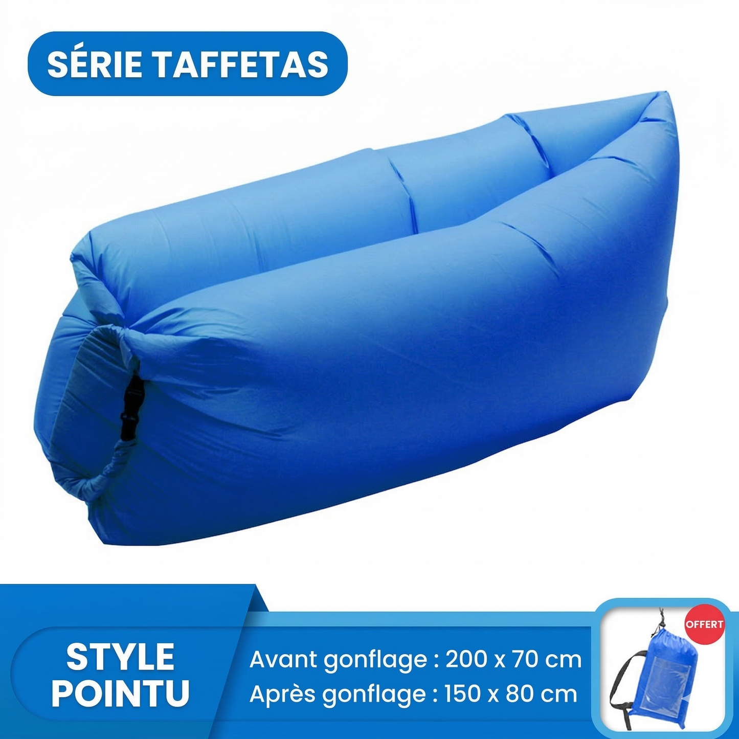 TerraVague™ – Sofa gonflable polyvalent pour terre et mer