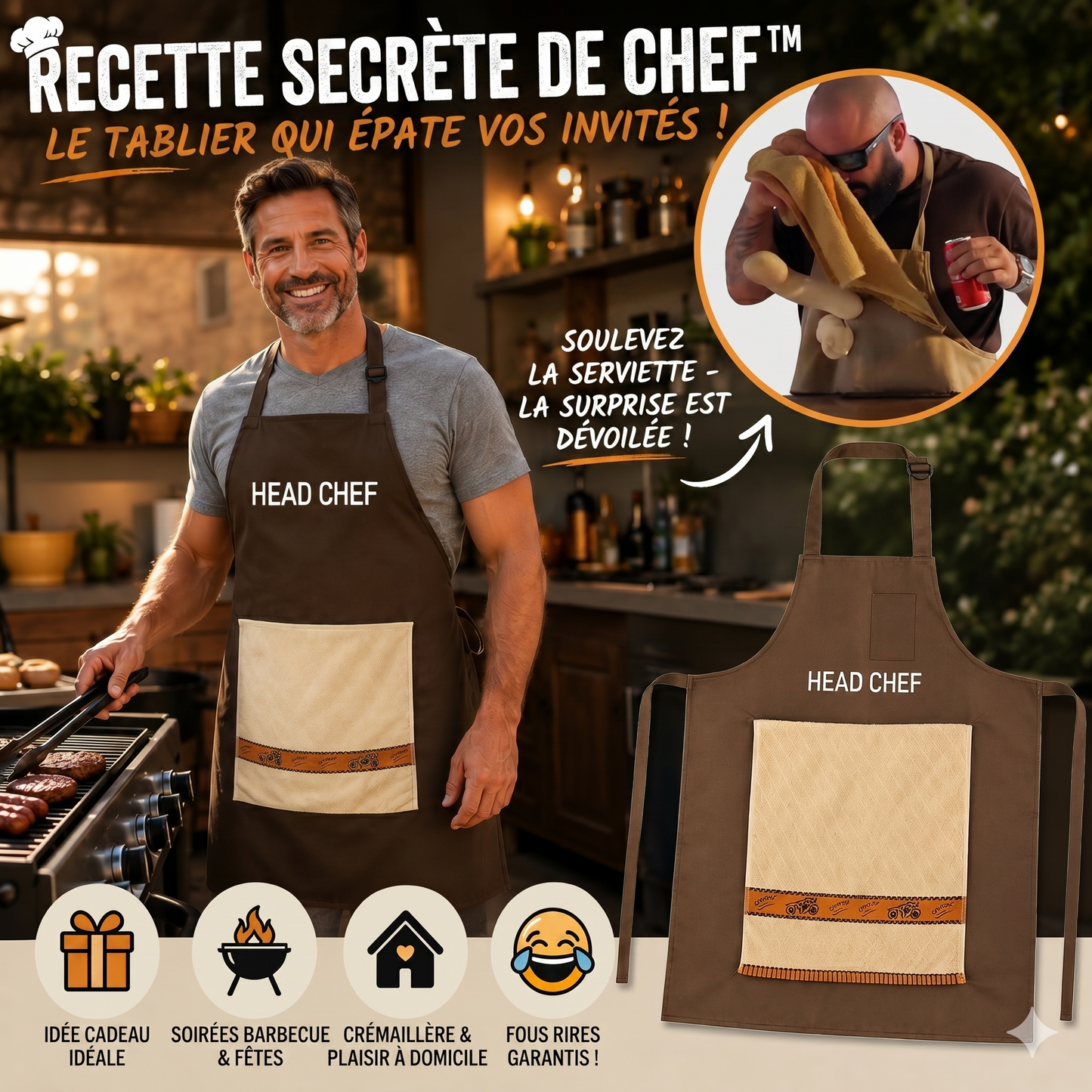 ApronChoc – Le tablier humoristique qui pimente vos barbecues