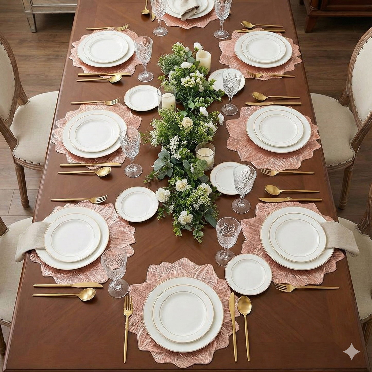 FlorArt™ – L'élégance florale alliée à une protection anti-taches （Lot de 4 pièces）