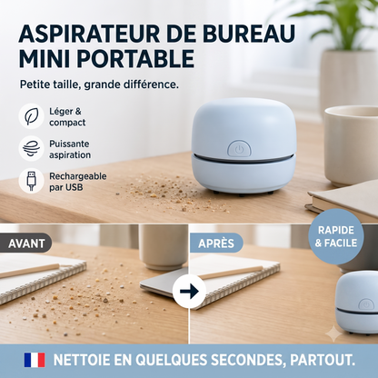 SilentPower – Aspiration puissante et silencieuse pour éliminer efficacement miettes, papier et poils
