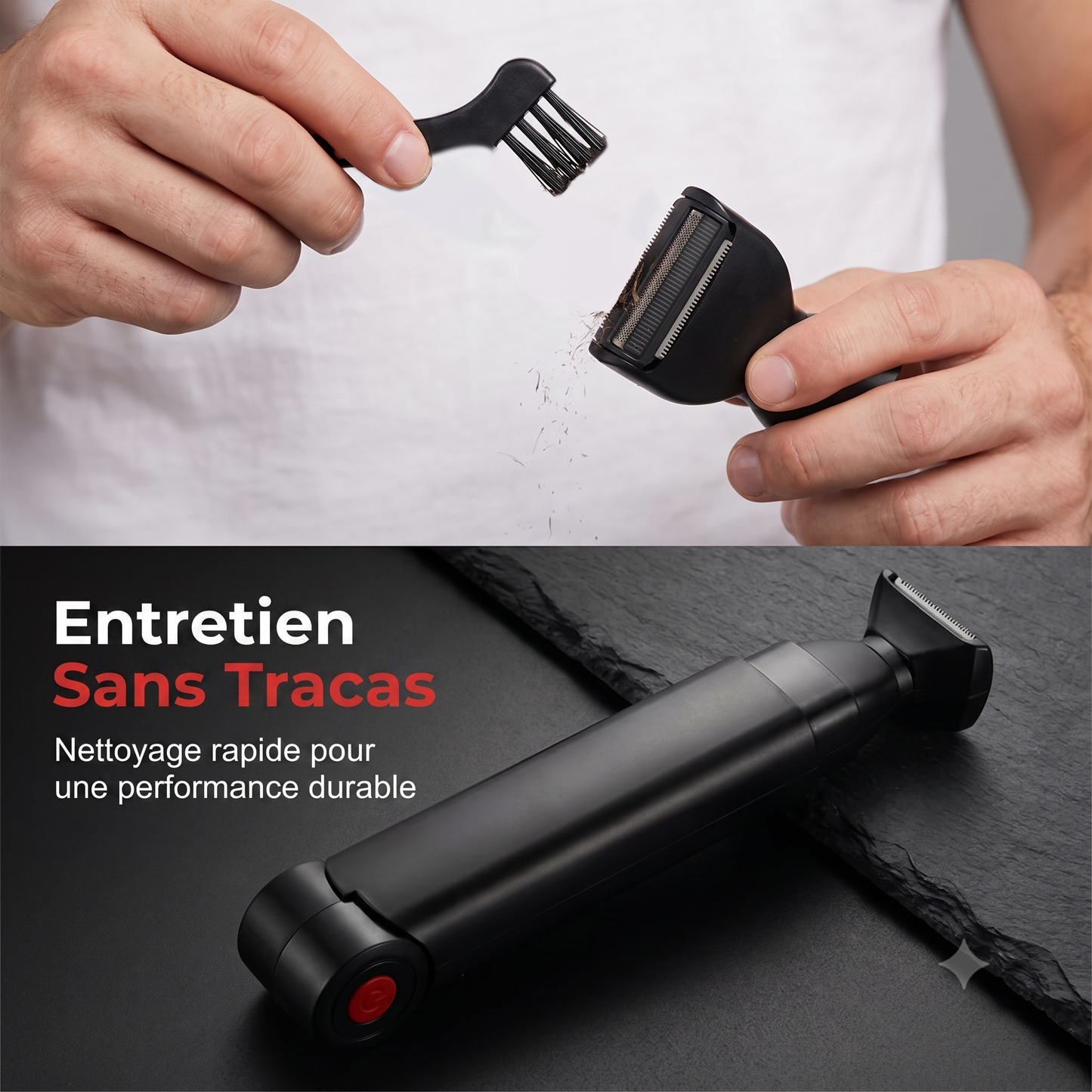 FlexiTrim – Manche extensible pour un rasage corporel accessible partout