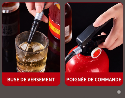 ExtinguiServe – Le distributeur de boissons original en forme d'extincteur