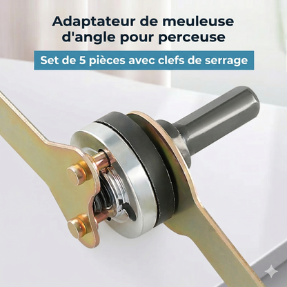 GrindMaster Pro – Le kit de conversion robuste pour transformer votre perceuse en meuleuse d'angle
