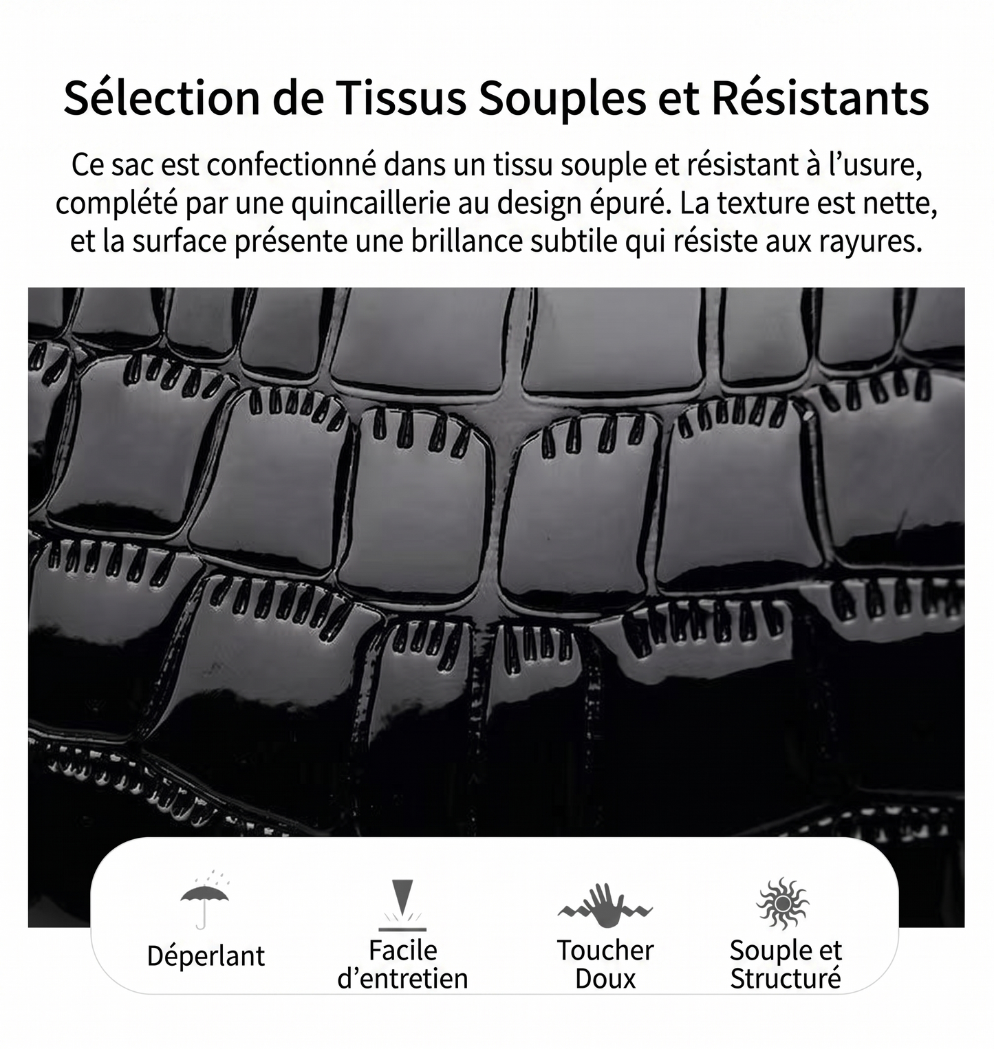 CrocoChic Pro – Le sac à main texturé croco pour une allure élégante au quotidien