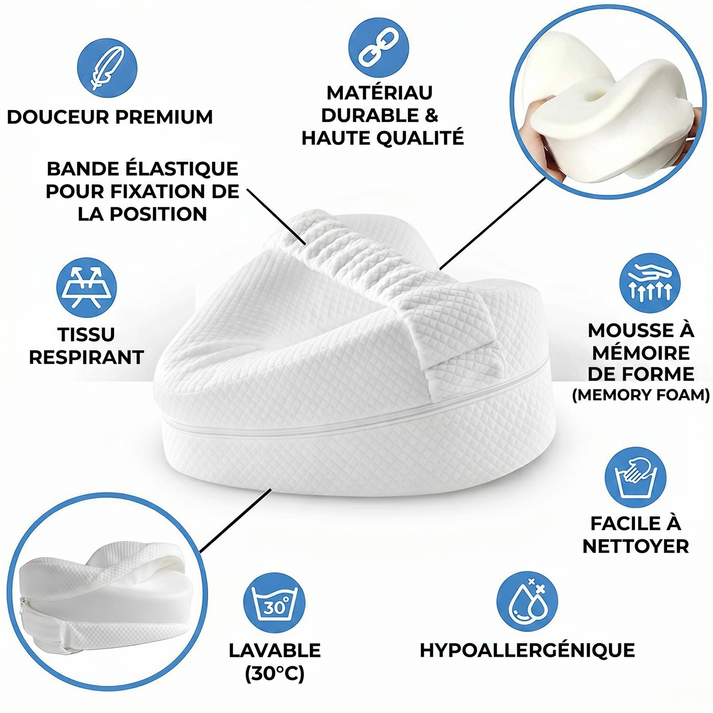 Pillow Pro™ – Le coussin ergonomique pour soulager vos jambes et votre dos