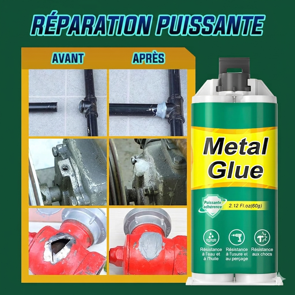 WeldFree Pro – La colle de réparation AB haute résistance pour fixer l'acier, l'aluminium et le cuivre sans soudure