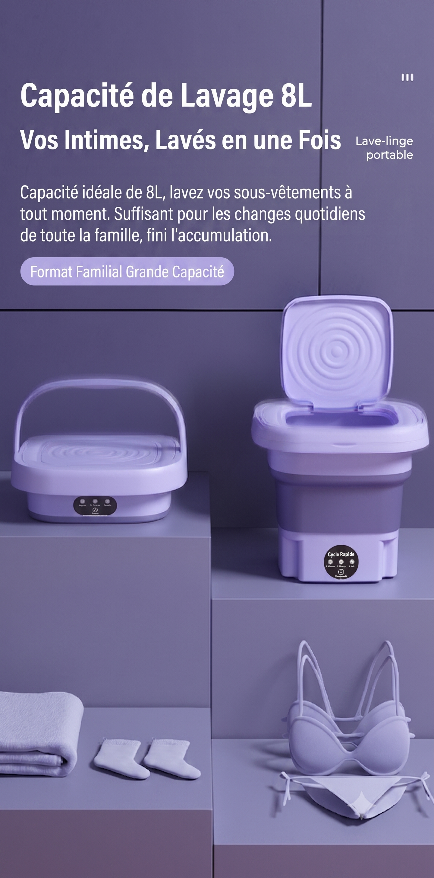 FoldWash Pro – La machine à laver portable et pliable pour simplifier votre quotidien