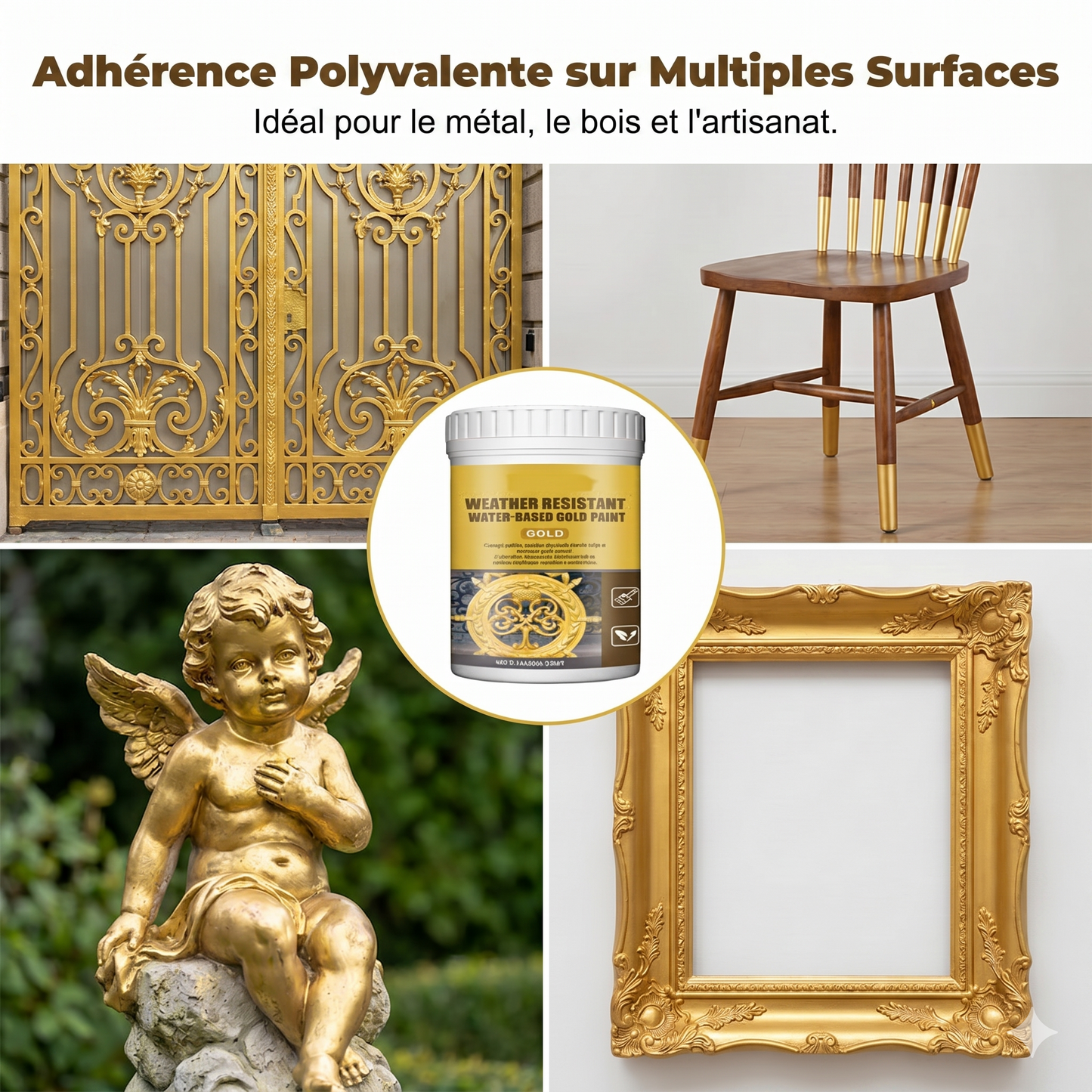 GoldShield Pro – La peinture dorée éclatante et résistante aux intempéries pour toutes vos surfaces