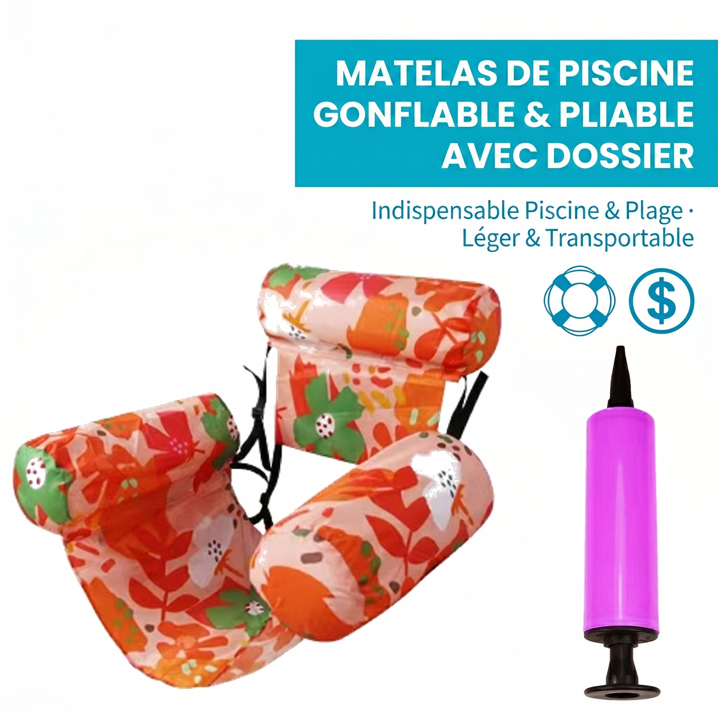 AquaLoung – Le siège ergonomique avec porte-gobelet intégré pour un confort chic et absolu sur l'eau