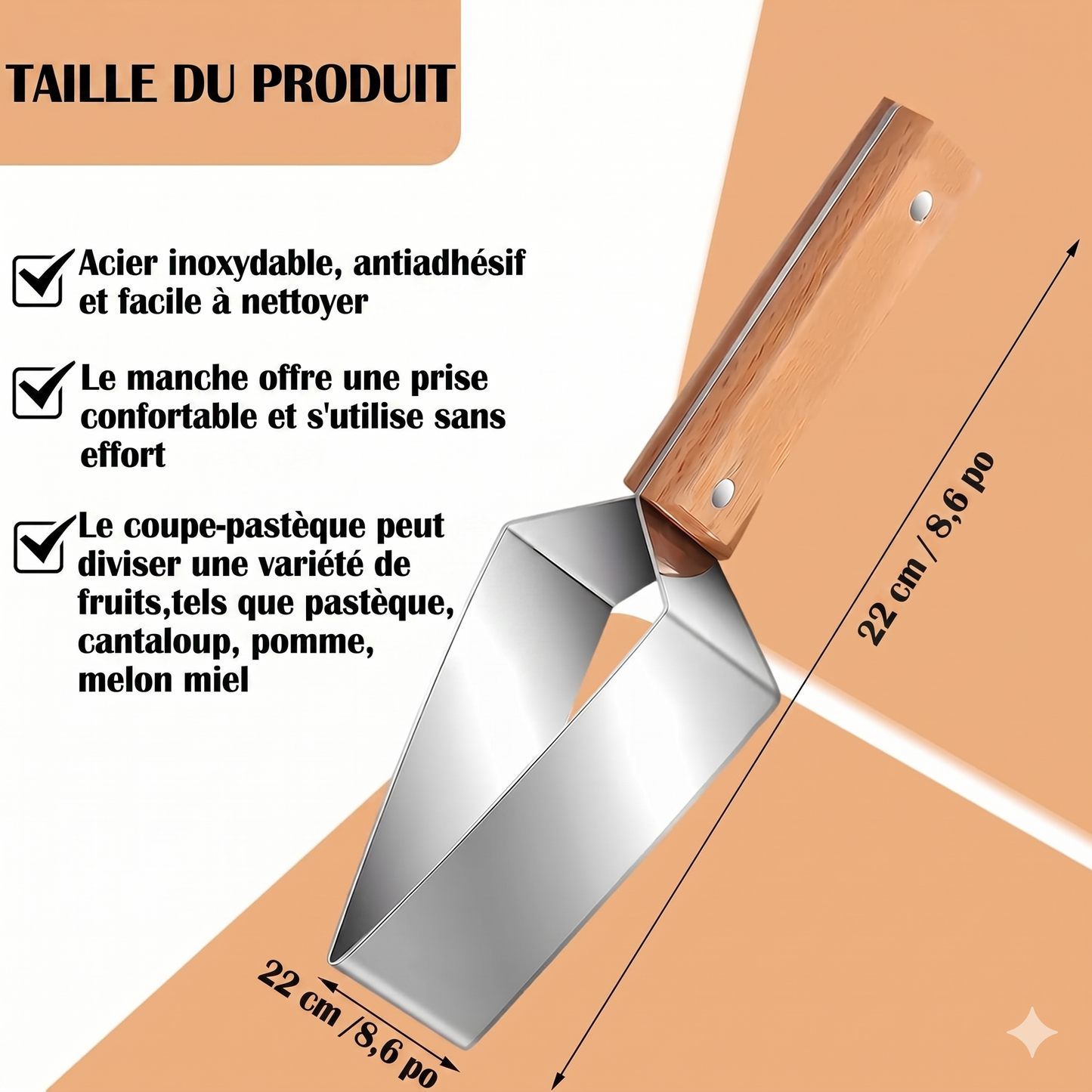 MelonMaster – L'ustensile de cuisine multifonction indispensable pour trancher tous vos fruits estivaux